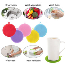 Silicone Dish Scrubber Sponge Mildew Free, Non Stick, Heat Resistant - Justgrabit Inc.