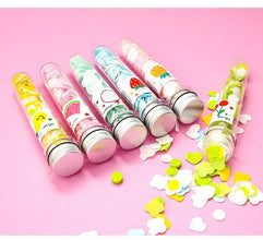 Portable Hand Washing Bath Flower Shape Paper Soap Strips In Test Tube Bottle - Justgrabit Inc.