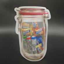 Reusable Airtight Seal Plastic Food Storage Mason Jar Zipper (500ml) - justgrabit.in | Just Grab It