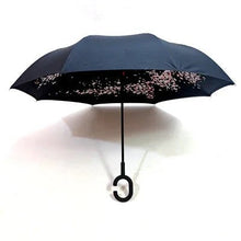 Printed Travel Windproof Umbrella (Reverse Umbrella) - Justgrabit Inc.