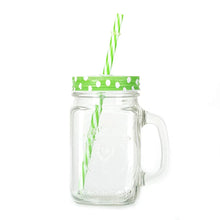 Drinking Cup / Glass / Mug Mason Jar with Handle & Straw - Justgrabit Inc.
