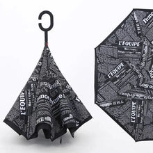Printed Travel Windproof Umbrella (Reverse Umbrella) - Justgrabit Inc.