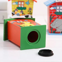 Cute Cartoon House Shaped Lovely Wooden Piggy Bank Money Bank - Justgrabit Inc.