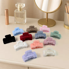 Big - Size Soft Faux Fur Hair Claw Clips (12 Pc) - Justgrabit Inc.