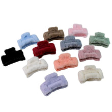 Big - Size Soft Faux Fur Hair Claw Clips (12 Pc) - Justgrabit Inc.