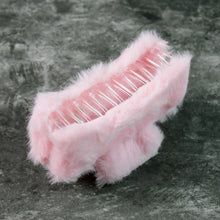 Big - Size Soft Faux Fur Hair Claw Clips (12 Pc) - Justgrabit Inc.