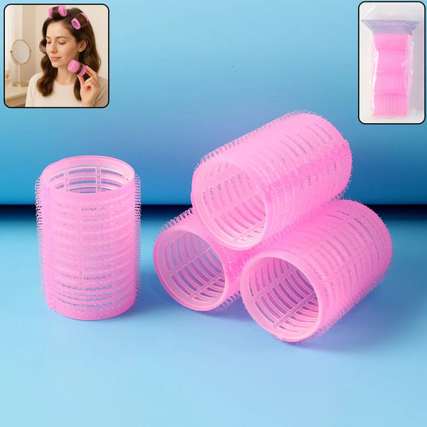 Self - Grip Hair Rollers Set (4 Pc / Big) - justgrabit.in | Just Grab It