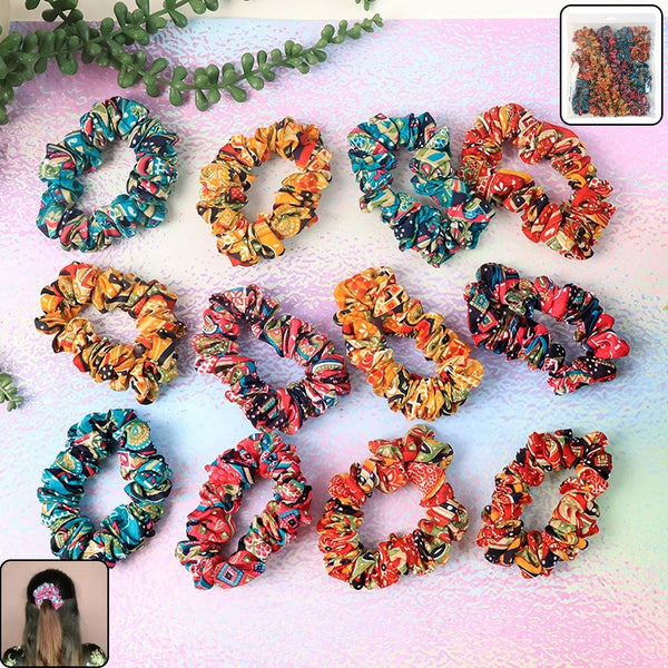 Set of 12 Stylish Printed Fabric Hairband - Justgrabit Inc.