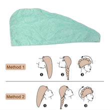 Premium Soft Microfiber Hair Drying Towel Wrap with Button Lock (1 Pc) - justgrabit.in | Just Grab It