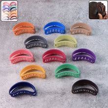 Plastic Hair Clamp Grip, Simple Matte Hair Barrette Clamp (12 Pc) - justgrabit.in | Just Grab It