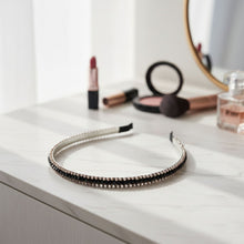 Elegant Black Crystal Studded Metal Hair Band (1 Pc) - justgrabit.in | Just Grab It