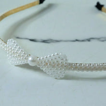 Elegant Pearl Beaded Slim Metal Hair Band (1 Pc) - justgrabit.in | Just Grab It