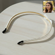 Elegant Pearl Beaded Slim Metal Hair Band (1 Pc) - justgrabit.in | Just Grab It