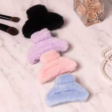Big - Size Soft Faux Fur Hair Claw Clips (1 Pc) - justgrabit.in | Just Grab It