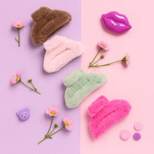 Big - Size Soft Faux Fur Hair Claw Clips (1 Pc) - justgrabit.in | Just Grab It