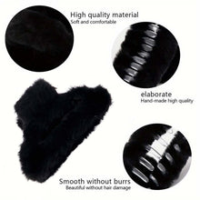 Big - Size Soft Faux Fur Hair Claw Clips (1 Pc) - justgrabit.in | Just Grab It