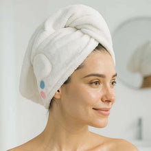 Cute Cartoon Hooded Hair Drying Towel Cap (1 Pc) - justgrabit.in | Just Grab It