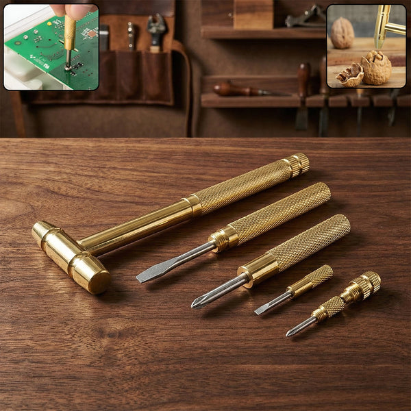 Multi Purpose 5 - in - 1 Small Hammer Tool with Interchangeable Screwdriver - justgrabit.in | Just Grab It