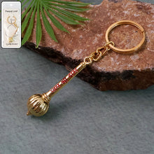 Mace Design “Jai Shree Ram” Golden Keychain (1 Pc) - justgrabit.in | Just Grab It