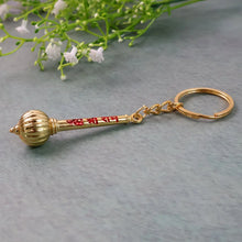 Mace Design “Jai Shree Ram” Golden Keychain (1 Pc) - justgrabit.in | Just Grab It