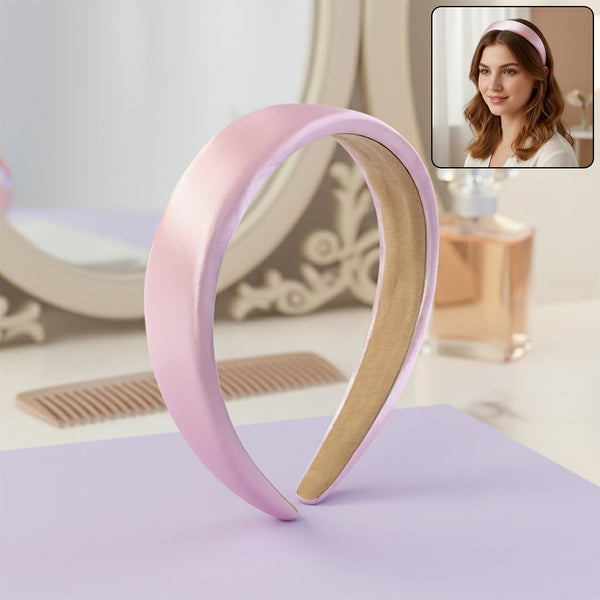 Elegant Padded Satin Finish Hairband (1 Pc) - justgrabit.in | Just Grab It