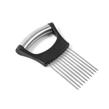 Stainless Steel Onion Cutter & Vegetable Slicer Holder Tool (1 Pc) - justgrabit.in | Just Grab It
