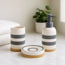 Premium 3 - Piece Ceramic Bathroom Accessory Set - justgrabit.in | Just Grab It