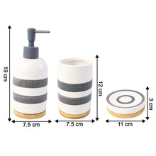 Premium 3 - Piece Ceramic Bathroom Accessory Set - justgrabit.in | Just Grab It