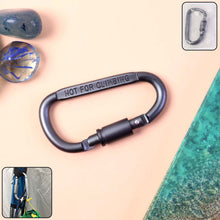 Premium Heavy - Duty Metal Carabiner Hook with Screw Lock (1 Pc) - justgrabit.in | Just Grab It