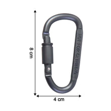 Premium Heavy - Duty Metal Carabiner Hook with Screw Lock (1 Pc) - justgrabit.in | Just Grab It