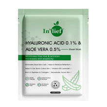 In’lief Hyaluronic Acid 0.1% & Aloe Vera 0.5% Hydrating Facial mask (1 Pc) - Justgrabit Inc.