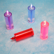 Big Simple Candles for Home Decoration, Crystal Candle Lights, Diwali (Multicolor) - justgrabit.in | Just Grab It