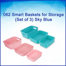Smart Baskets for Storage(Set of 3) Sky Blue - Justgrabit Inc.