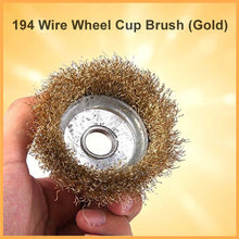 Wire Wheel Cup Brush (Gold) - justgrabit.in | Just Grab It