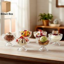 Serving Dessert Bowl Set - 6pcs Ice Cream, Salad, and Fruit Bowls (Brown Box) - justgrabit.in | Just Grab It