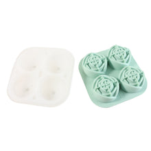 4 - Grid Rose - Shape Ice Cube Tray Mold with Lid - justgrabit.in | Just Grab It