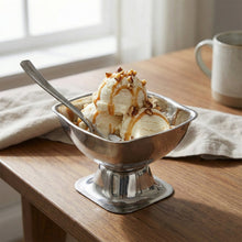 Premium Stainless Steel Ice Cream Cup With 6 Spoon Set (6 Pc Set) - justgrabit.in | Just Grab It