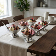 Premium Stainless Steel Ice Cream Cup With 6 Spoon Set (6 Pc Set) - justgrabit.in | Just Grab It