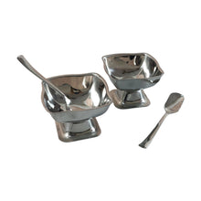 Premium Stainless Steel Ice Cream Cup With 6 Spoon Set (6 Pc Set) - justgrabit.in | Just Grab It