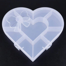 Heart - Shaped Plastic Bead Storage Organizer Box (1 Pc) - Justgrabit Inc.