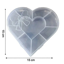 Heart - Shaped Plastic Bead Storage Organizer Box (1 Pc) - Justgrabit Inc.