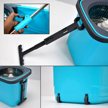Quick Spin Mop – Plastic Floor Cleaner with Big Bucket & Easy Wheels - justgrabit.in | Just Grab It