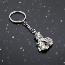 Premium Silver - Finish Metal Bal Krishna Eating Makhan Keychain (1 Pc) - justgrabit.in | Just Grab It