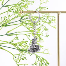 Premium Silver - Finish Metal Bal Krishna Eating Makhan Keychain (1 Pc) - justgrabit.in | Just Grab It