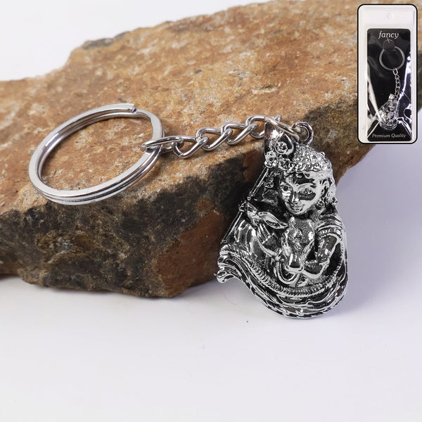 Premium Silver - Finish Metal Keychain (1 Pc) - justgrabit.in | Just Grab It