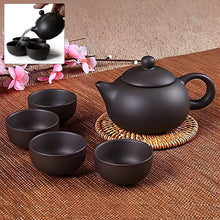 Premium Black Clay / Ceramic Tea Set with Teapot & 4 Cups - justgrabit.in | Just Grab It