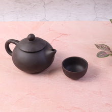 Premium Black Clay / Ceramic Tea Set with Teapot & 4 Cups - justgrabit.in | Just Grab It