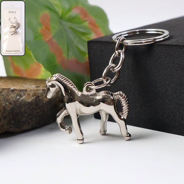 Premium Metallic Horse Shape Keychain (1 Pc) - justgrabit.in | Just Grab It