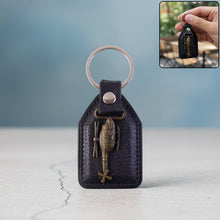 Premium Leather Finish Metal Sword Emblem Keychain (1 Pc) - justgrabit.in | Just Grab It