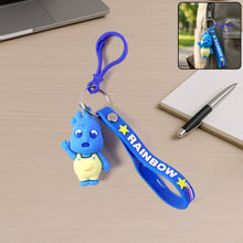Cute Cartoon Character Keychain with Silicone Strap & Carabiner Clip – 1 Pc - justgrabit.in | Just Grab It